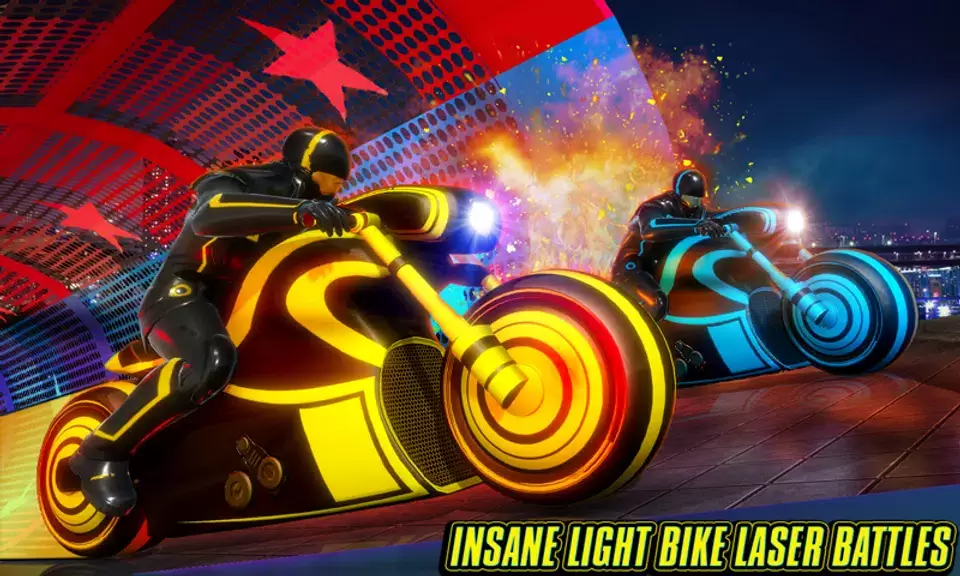 Light Bike Stunt Racing Game Captura de tela 1