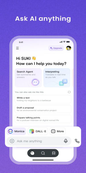 Monica Chatbot AI Assistant Скриншот 1