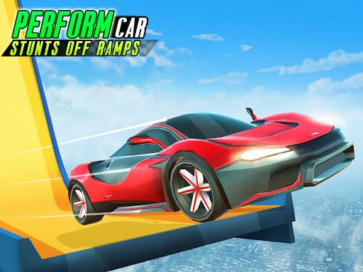 Mega Ramp Car Stunt-Car Racing 스크린샷 2