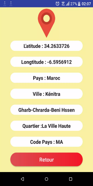 Géolocalisation ( Ma Position Actuelle ) スクリーンショット 1