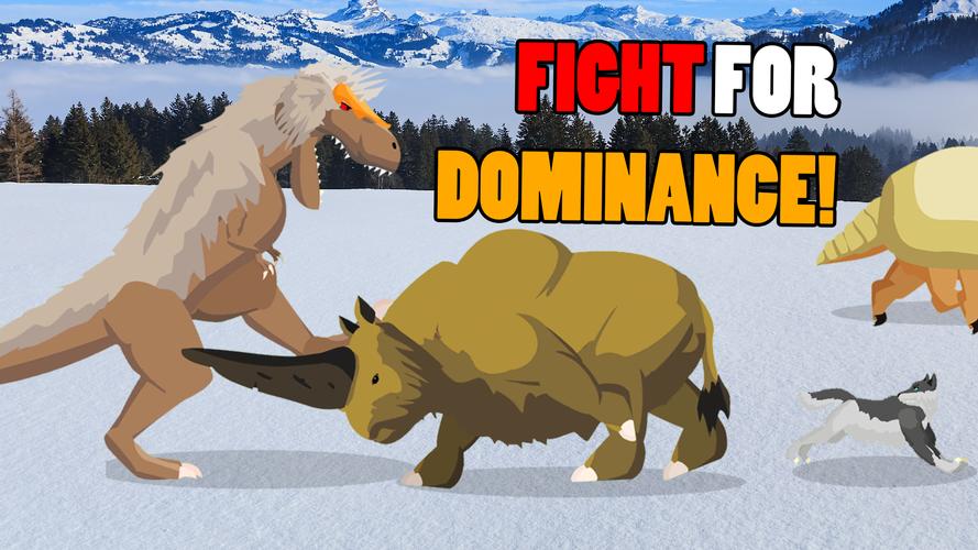 T-Rex Fights Ice Age Beasts Captura de tela 4