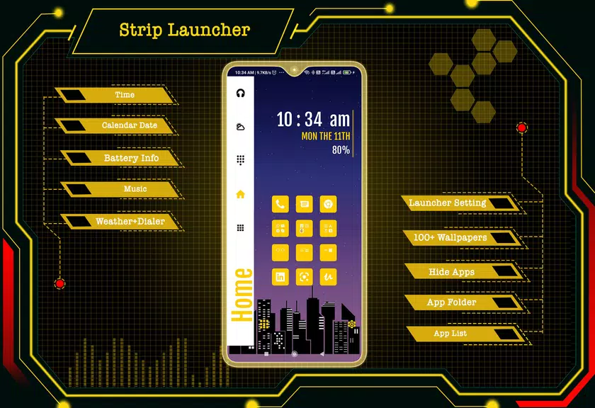 Strip Launcher - App lock Captura de pantalla 2