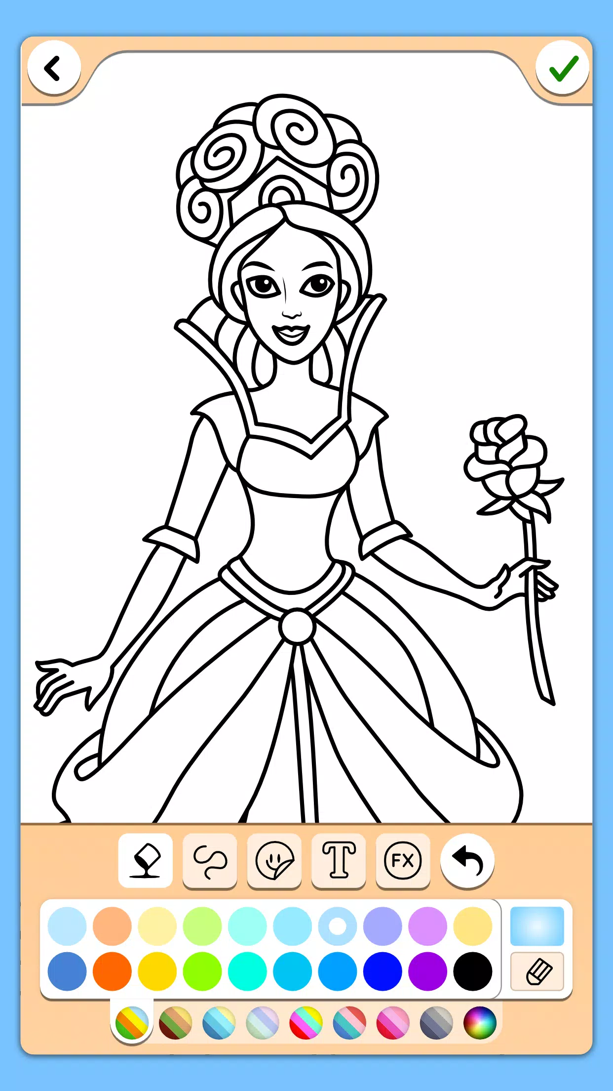 Coloriage Princesse Capture d'écran 3