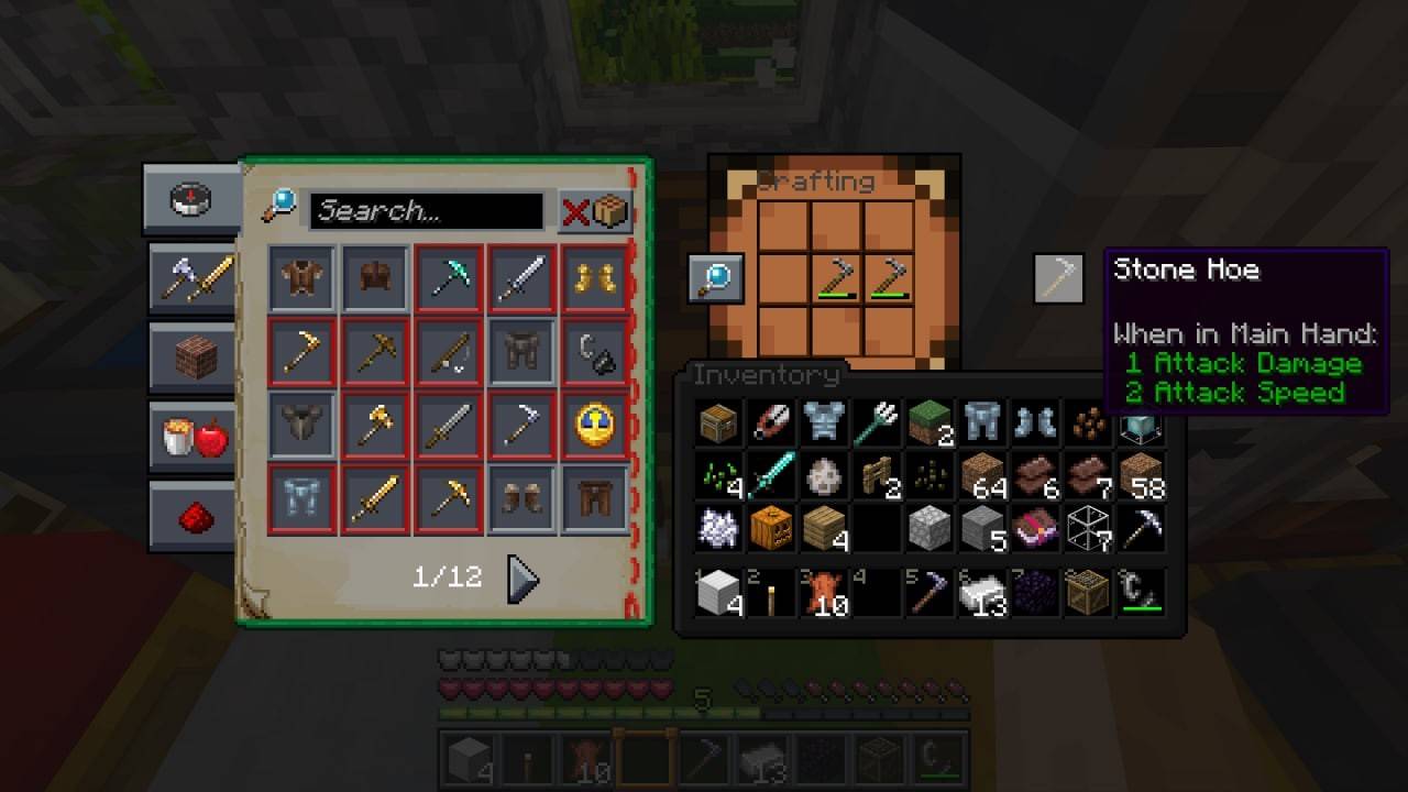 Repairing with Crafting Table