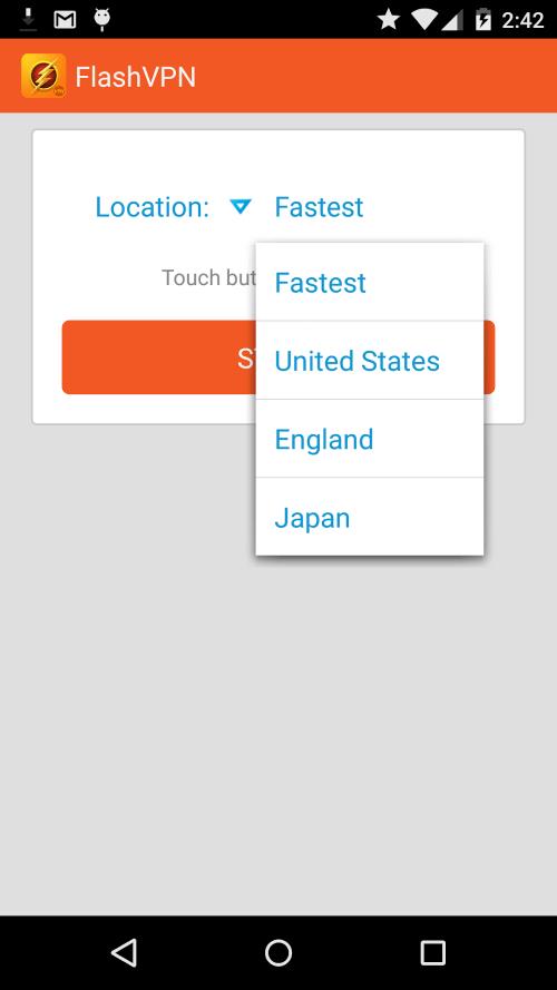 FlashVPN スクリーンショット 1