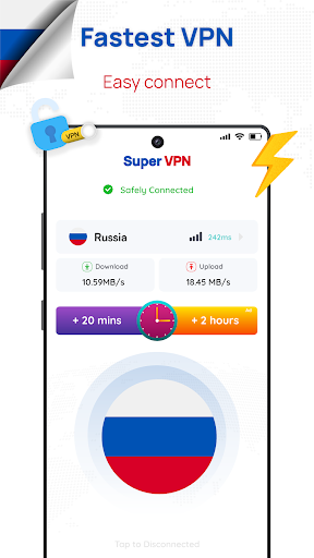 Russia VPN: Get Moscow IP スクリーンショット 1