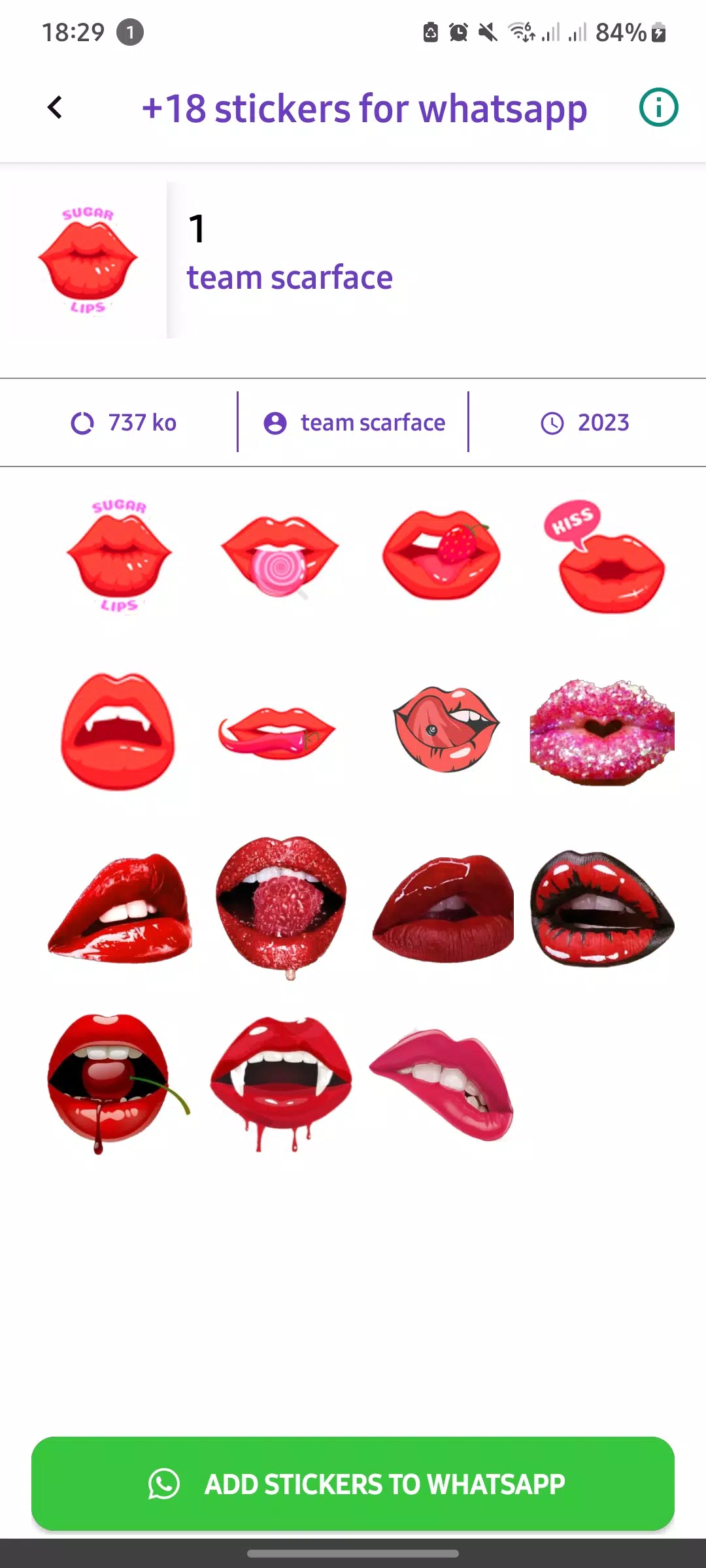 +18 Stickers For WhatsApp Capture d'écran 1