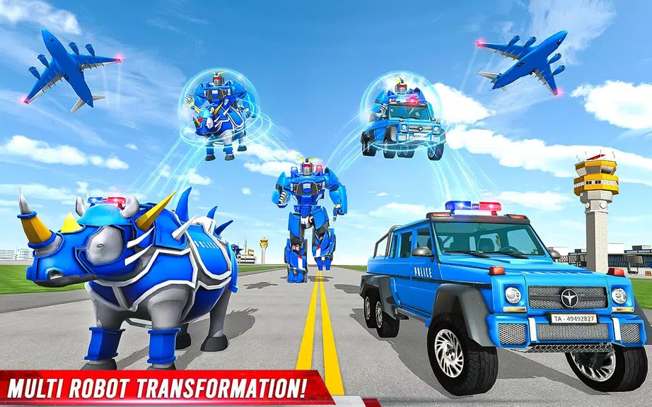 Rhino Robot: Mech Robot Game 스크린샷 1