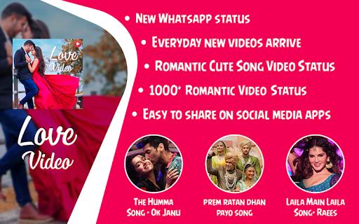 Love Video Status - Love Status स्क्रीनशॉट 1