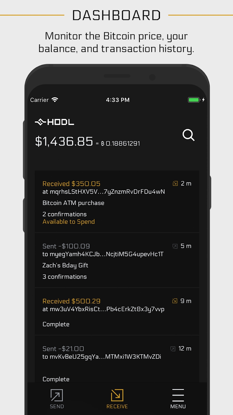 HODL Wallet Capture d'écran 3