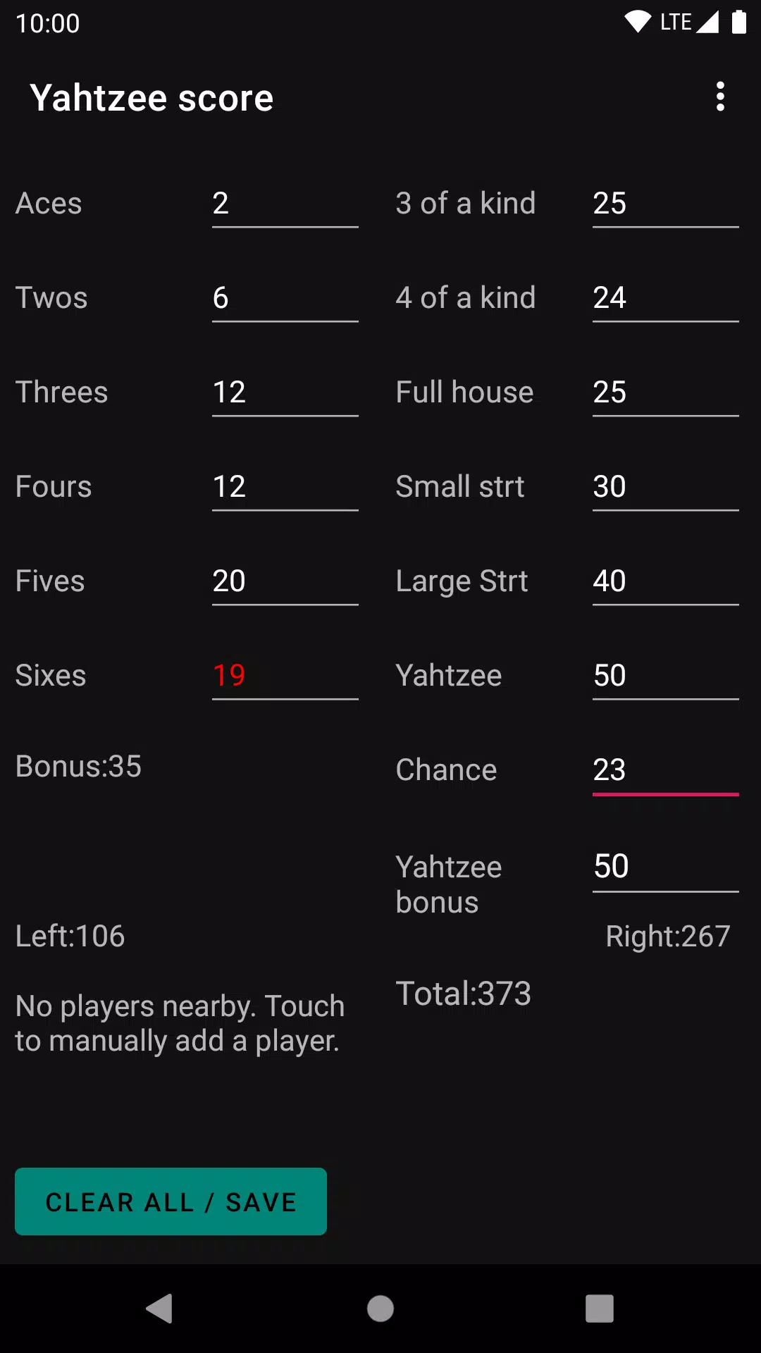 Yatzy score スクリーンショット 3