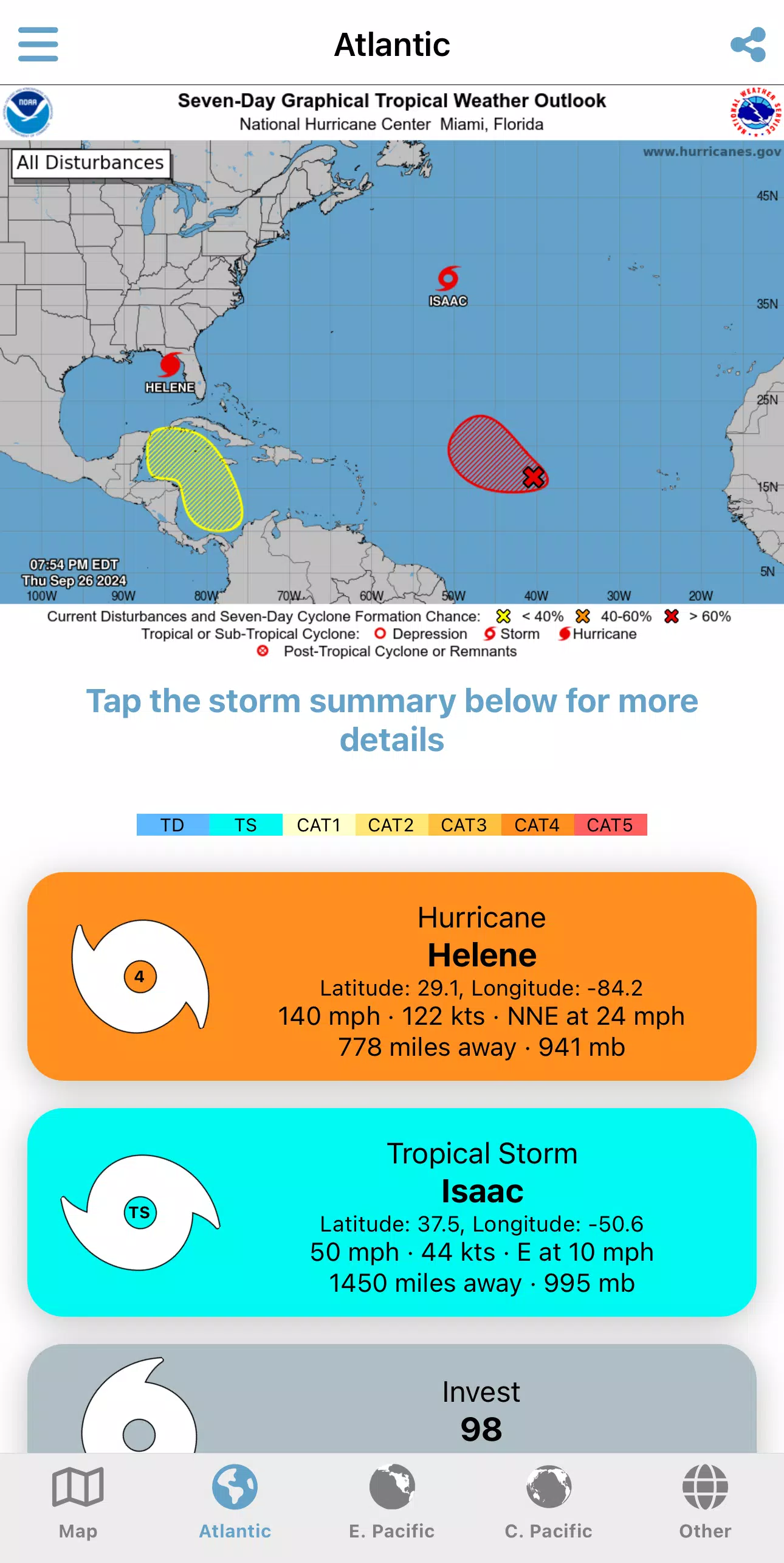 Tropical Hurricane Tracker Screenshot 1