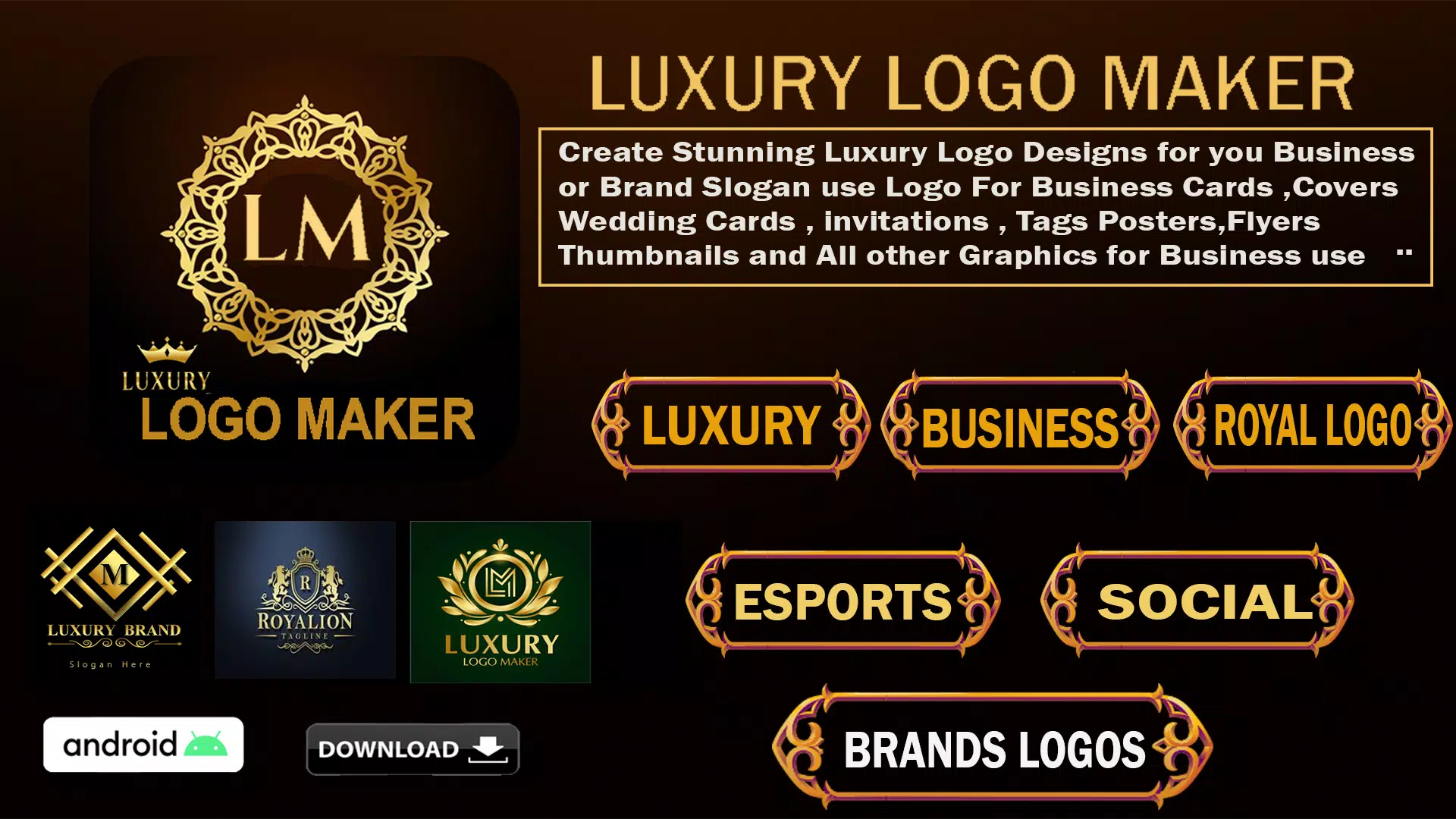 Luxury Logo maker, Logo Design Capture d'écran 1