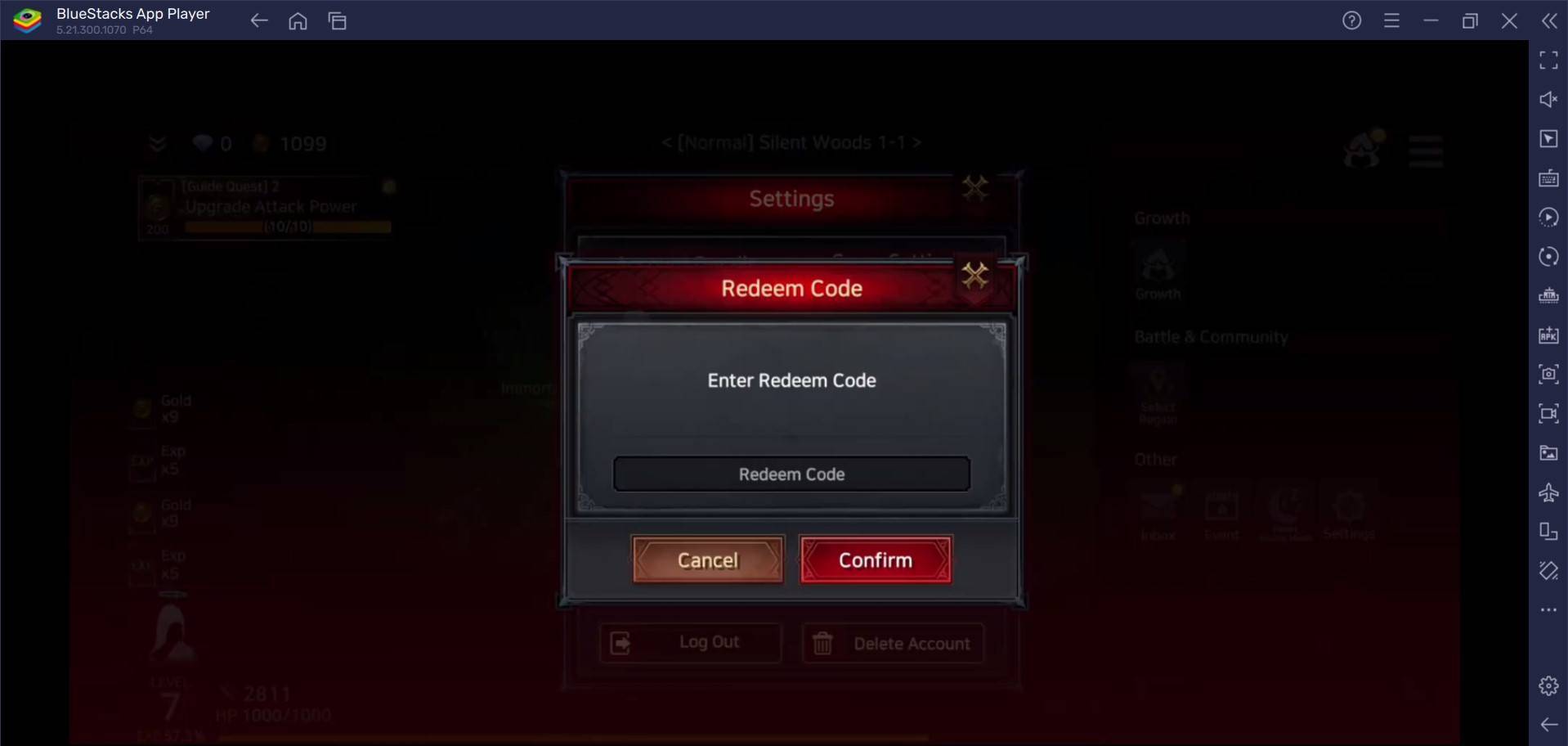 Immortal Rising 2 Redeem Code Interface