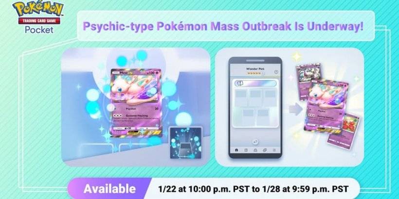 Psychische Taschenpartys: Massenausbruch dringen in Pokémon TCG ein