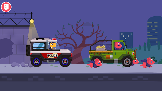 Dinosaur Police Car kids Games Screenshot 1