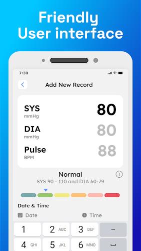 Blood Pressure Monitor App スクリーンショット 1