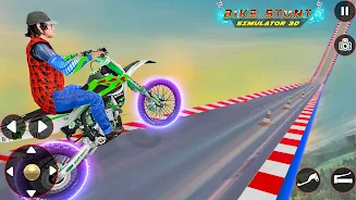 Bike Stunt 3D Simulator Games Скриншот 4