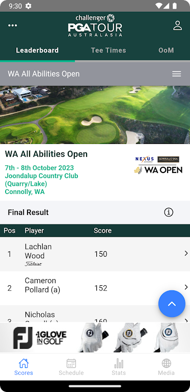 PGA Tour of Australasia スクリーンショット 1