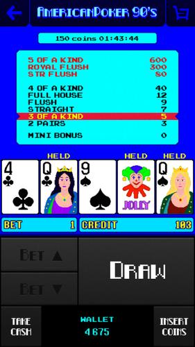 American Poker 90's Casino Capture d'écran 2