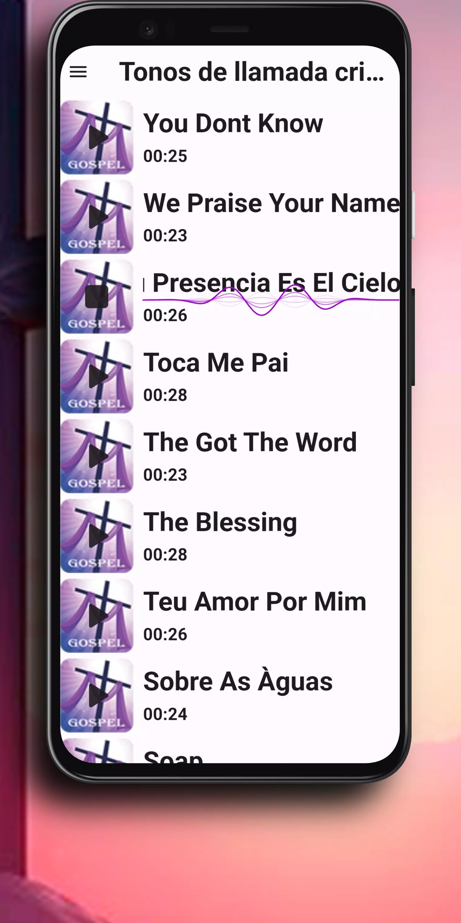 Gospel Ringtones Songs Captura de tela 3
