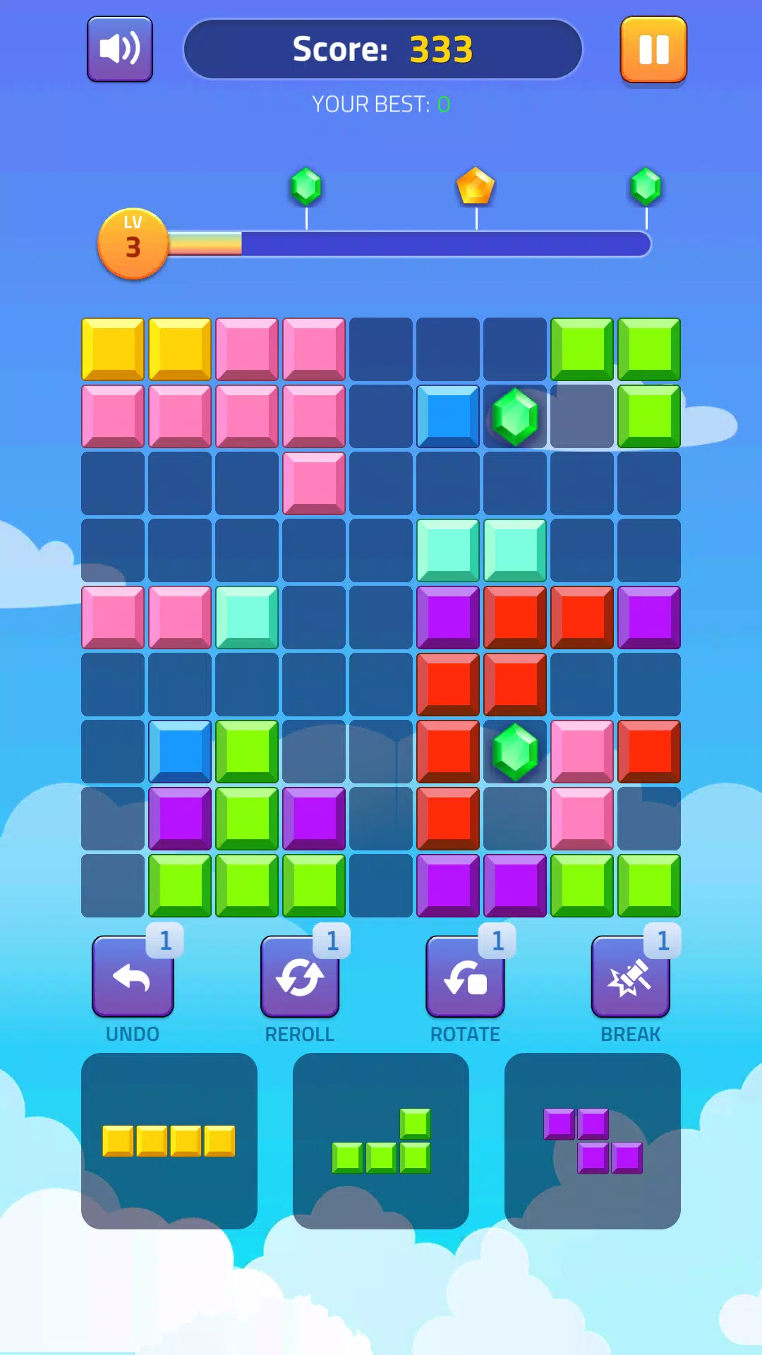 Block Puzzle - Gems Adventure स्क्रीनशॉट 2