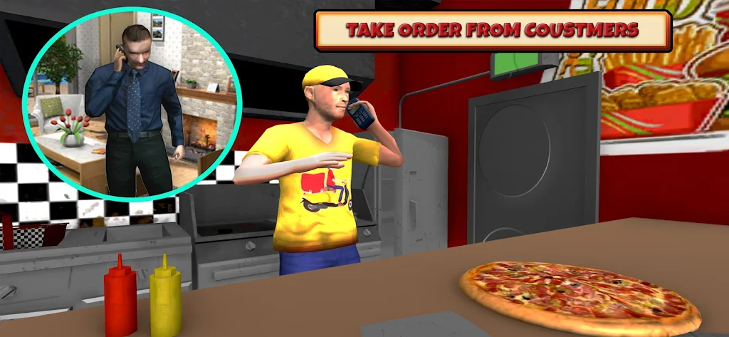 Fast Food Delivery Bike Game Captura de tela 2