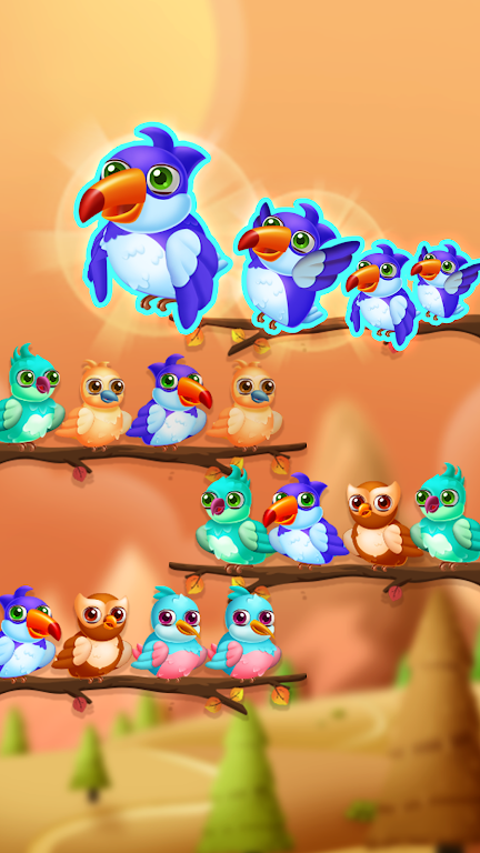 Bird Sort: Color Sorting Game Captura de tela 2