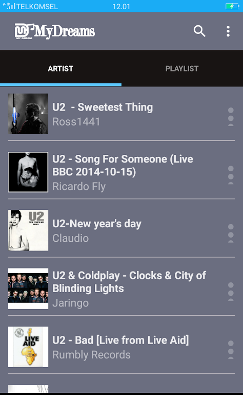 U2 Greatest Hits Songs Captura de pantalla 1