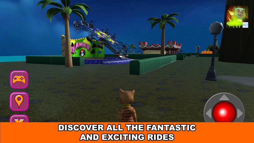 Halloween Cat Theme Park 3D 스크린샷 3