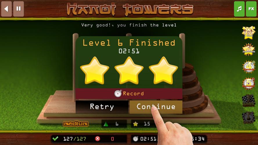 The Hanoi Towers Lite Captura de pantalla 4