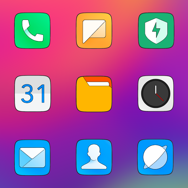 MIUl Carbon Icon Pack Mod 스크린샷 2