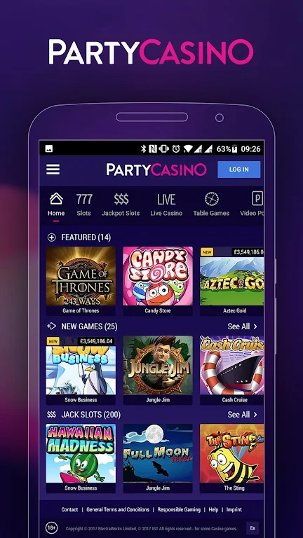 PartyCasino Casino: Roulette, Blackjack, & Slots应用截图第1张