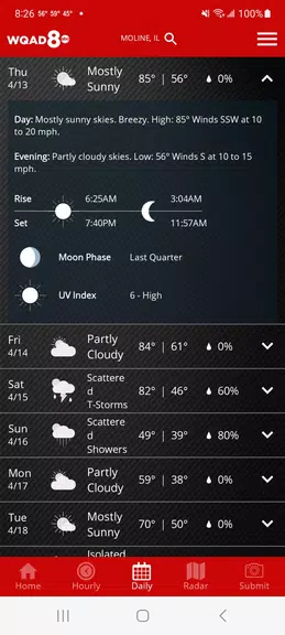 WQAD Storm Track 8 Weather Captura de tela 3