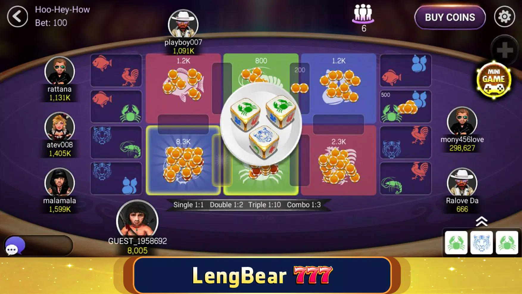 LengBear 777 - Khmer Games Скриншот 4