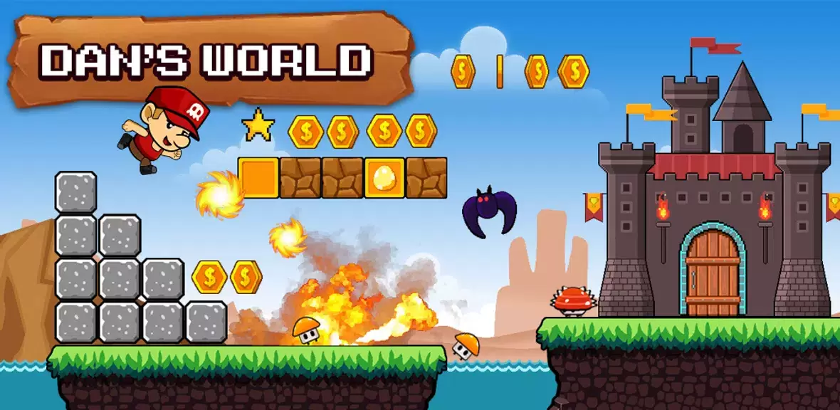 Super Dan’s World - Run Game Captura de tela 1