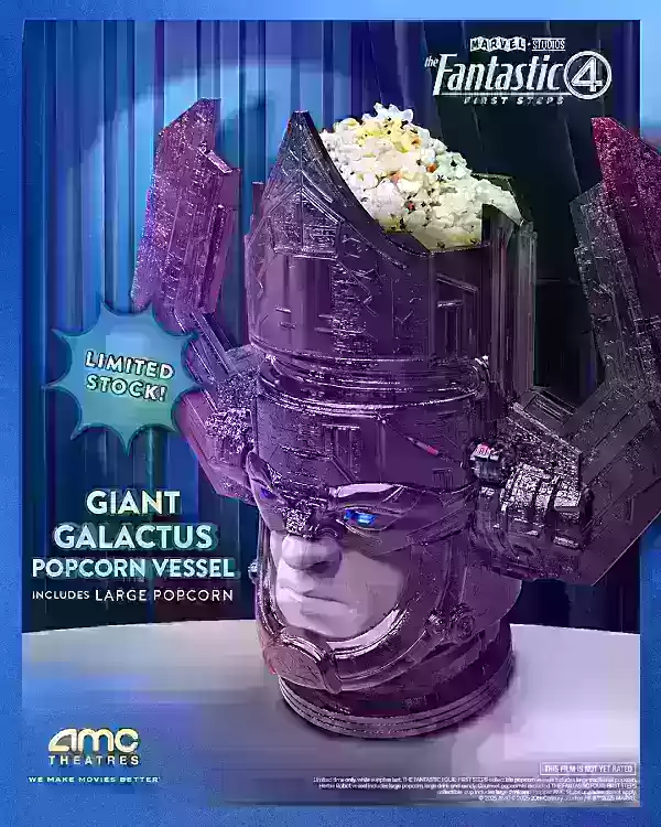 AMC Unveils Massive Galactus Popcorn Bucket for The Fantastic Four: First Steps
