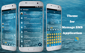 SMS Messages Bubble Rain Theme Captura de tela 1