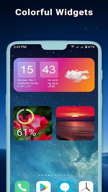 Widgets OS 17: Farbige Widgets Screenshot 1