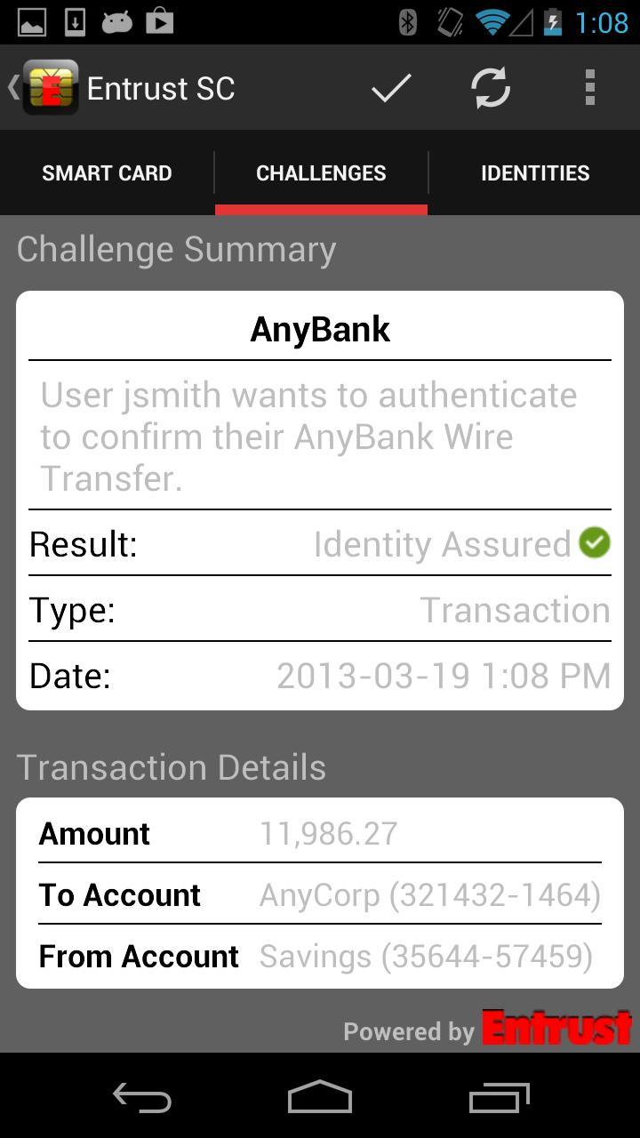 Entrust IG Mobile Smart Cred Screenshot 2