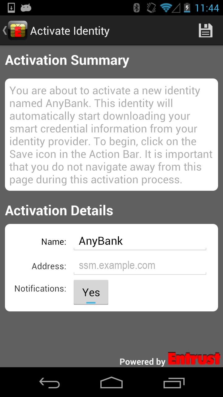Entrust IG Mobile Smart Cred Screenshot 4