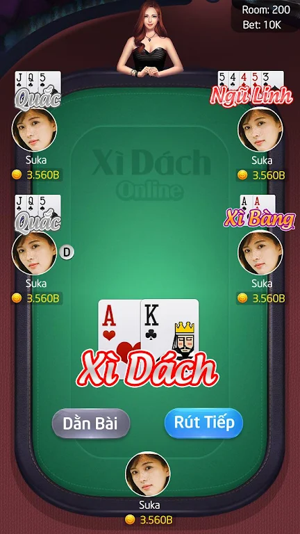 Blackjack - Xì dách Online スクリーンショット 2