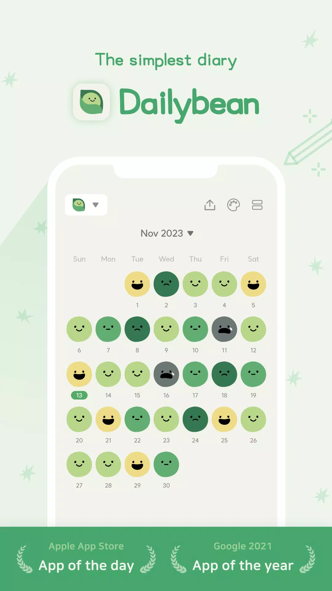 DailyBean: Simplest Journal應用截圖第1張