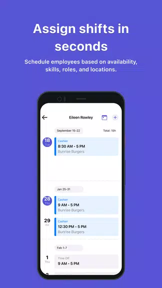 Camelo: Work Schedule Maker Captura de tela 3