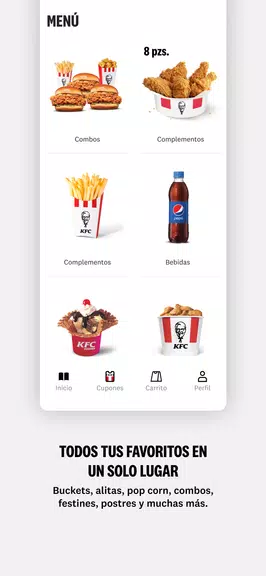 KFC APP - Ec, Co, Cl, Ar y Ve Screenshot 4