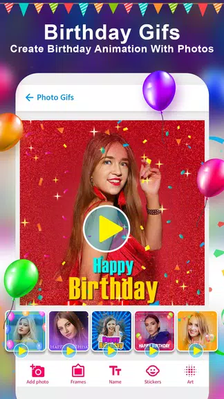 Birthday Photo Frame Maker App應用截圖第2張