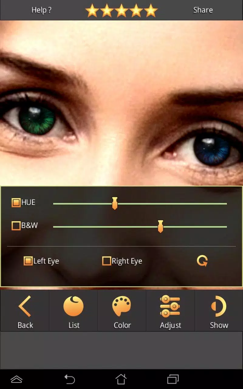 FoxEyes - Change Eye Color Captura de pantalla 4