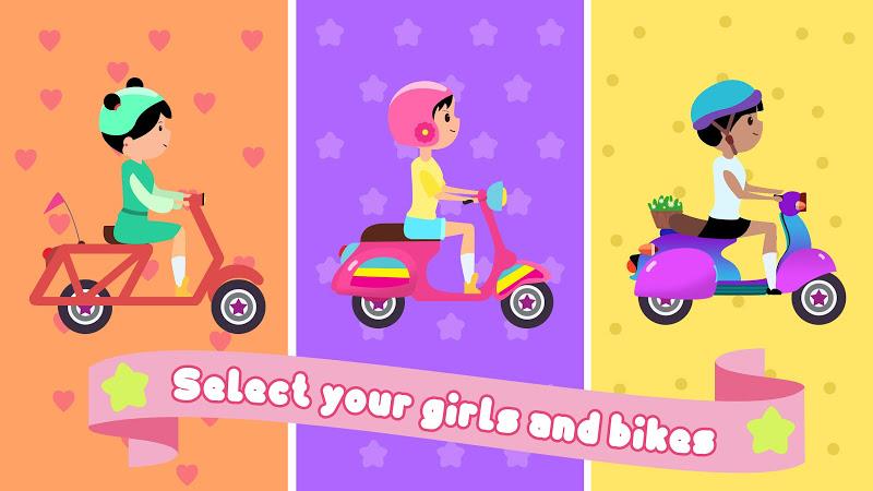 Girls run bike: Real racing スクリーンショット 4