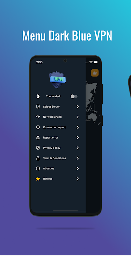 Dark Blue VPN - Fast & Secure Captura de tela 4