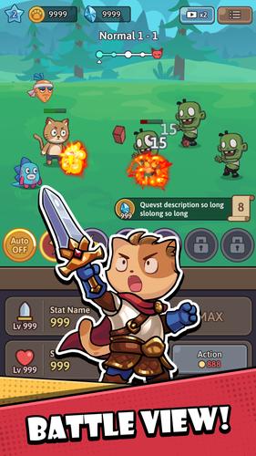 Cat Legend: Idle RPG War スクリーンショット 1